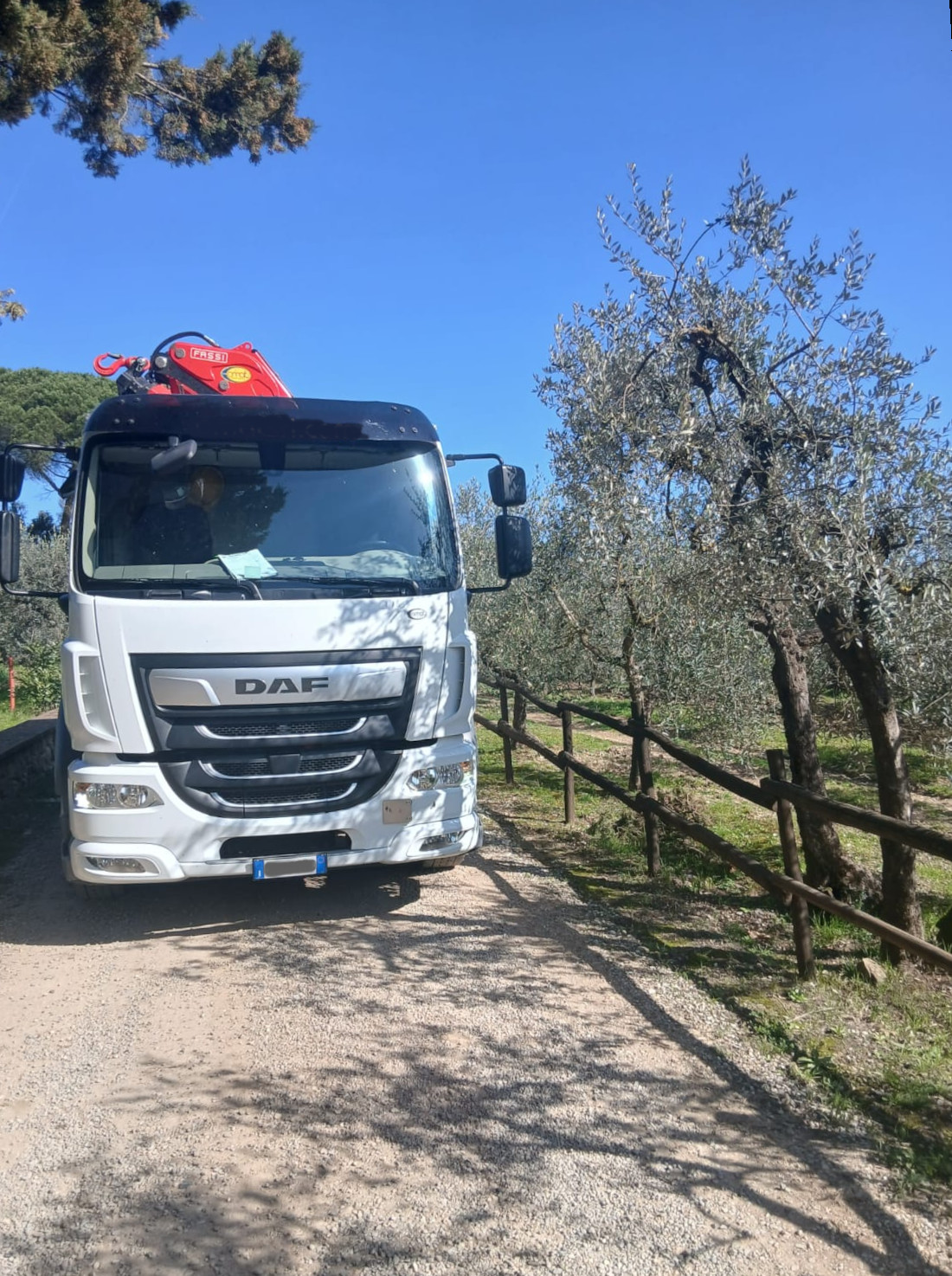 Delivery van on Tuscan road